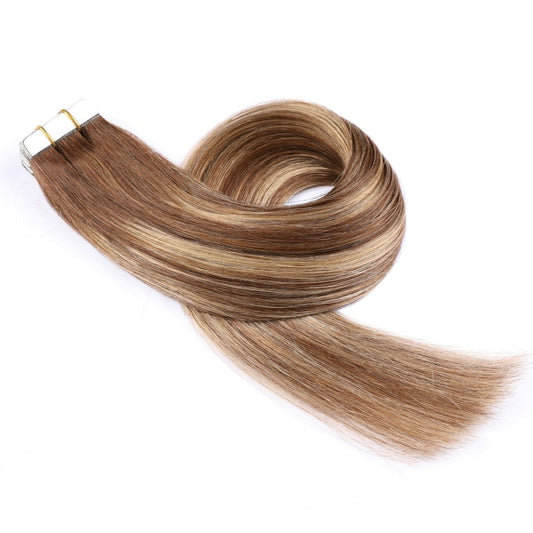 Ombre Balayage Invisible Tape-in Extensions, 20 wefts, 45 grams, 100% Real Remy Human Hair