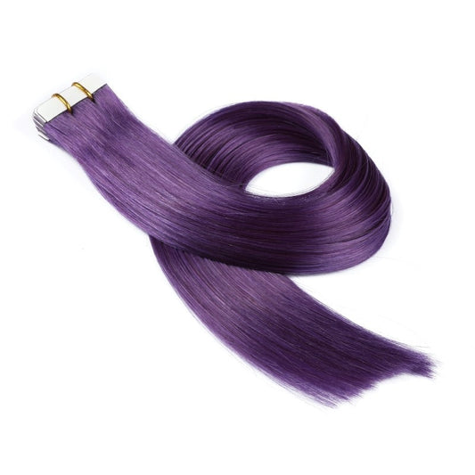 Purple Tape-in Extensions, 20 wefts, 45 grams, 100% Real Remy Human Hair