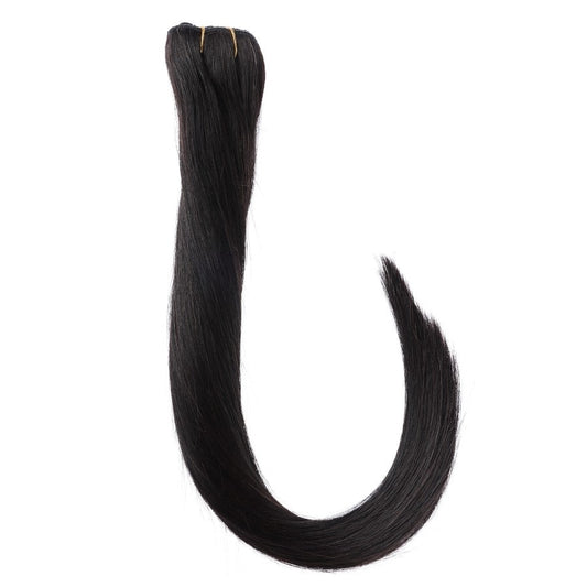 Trame à clips volumisante 1 pièce noire/brune #1b - 100 % cheveux humains Remy