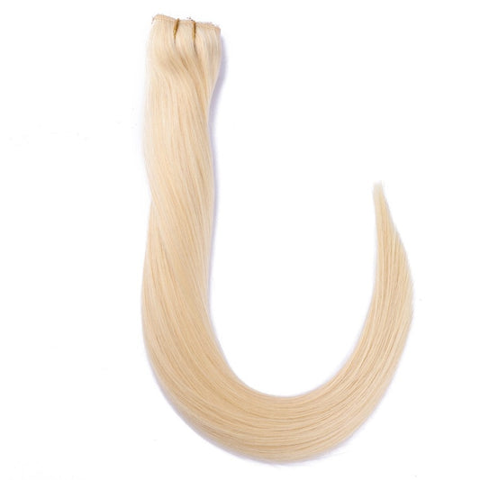 Blonde #60 Volumizing 1-piece Clip-in Weft - 100% Real Remy Human Hair