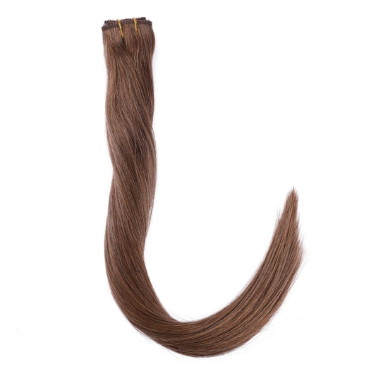 Chestnut Brown Volumizing 1-piece Clip-in Weft - 100% Real Remy Human Hair
