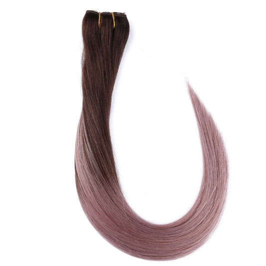 Ombre Pastel Volumizing 1-piece Clip-in Weft - 100% Real Remy Human Hair