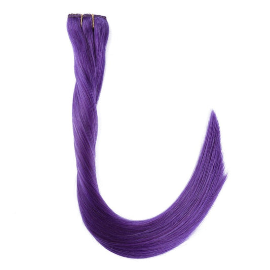 Purple Volumizing 1-piece Clip-in Weft - 100% Real Remy Human Hair