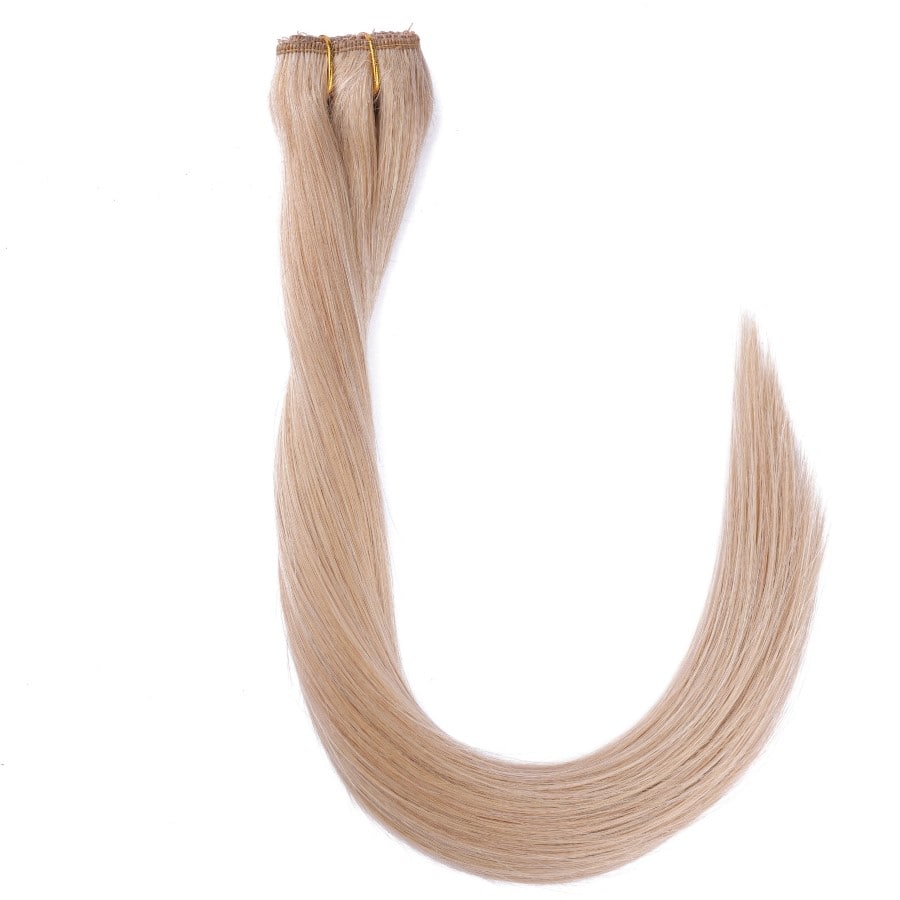 Sandy Blonde Volumizing 1-piece Clip-in Weft - 100% Real Remy Human Hair