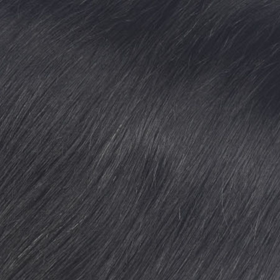 Extensiones de queratina preadheridas con punta de fusión Jet Black #1, 20 gramos, 100 % cabello humano Remy real