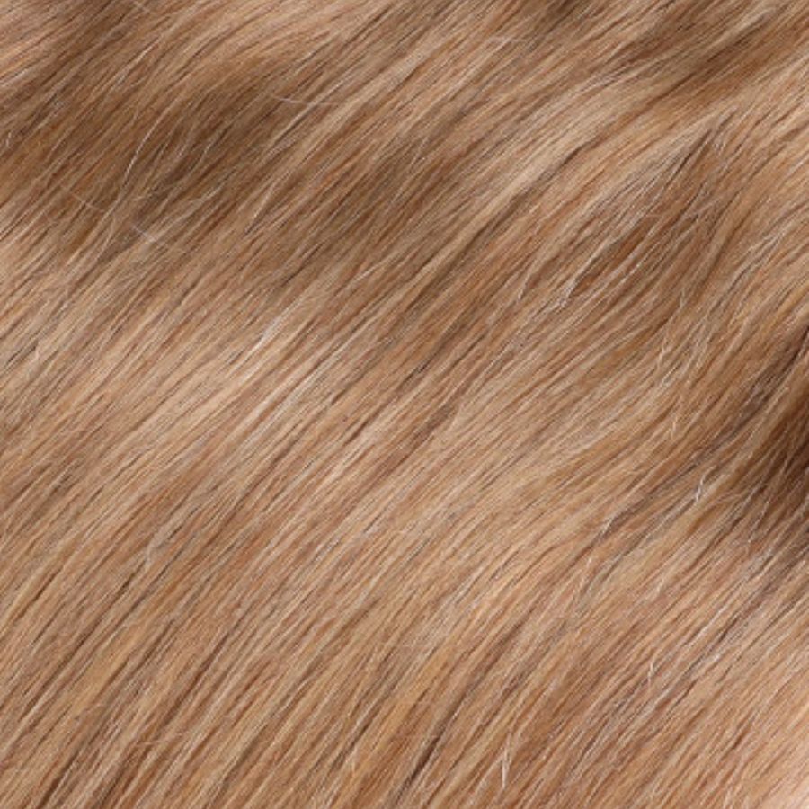 Extensiones de cabello con microcuentas en bucle color marrón miel n.° 12, 20 gramos, 100 % cabello humano Remy real