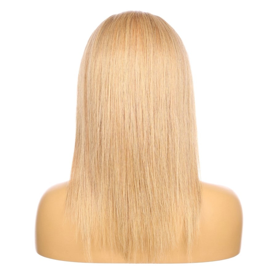 Peluca corta de cabello humano Remy rubio fresa ombré de 12" n.° 1BT/27 de 12 pulgadas