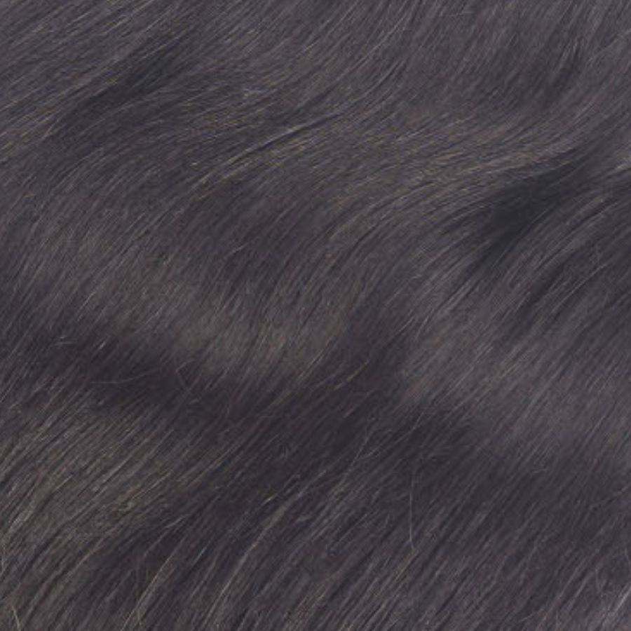 Extensiones de cabello para cola de caballo en color negro y castaño n.° 1b: cabello humano 100 % Remy real