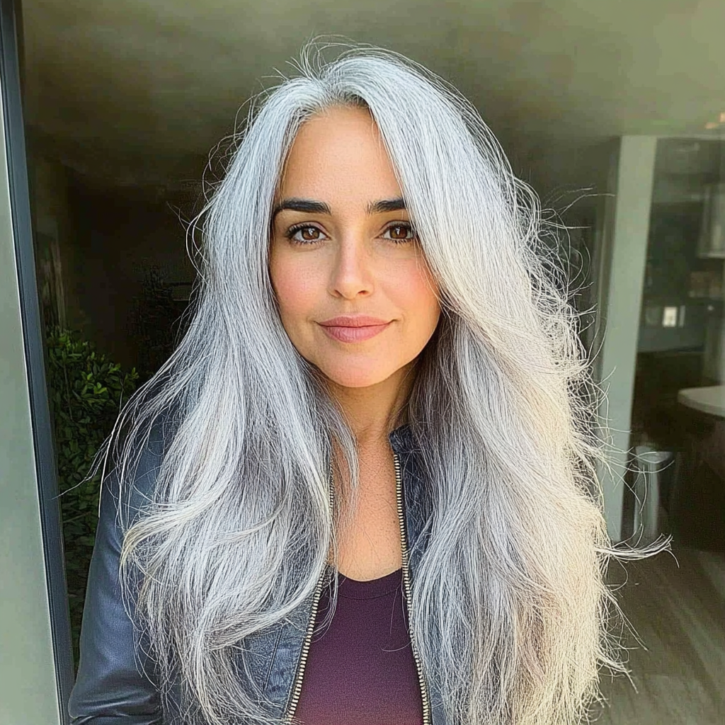 Extensiones con clip sin costuras en gris sal y pimienta n.° 1b80: cabello humano Remy 100 % real [ENVÍO EN 3 SEMANAS]