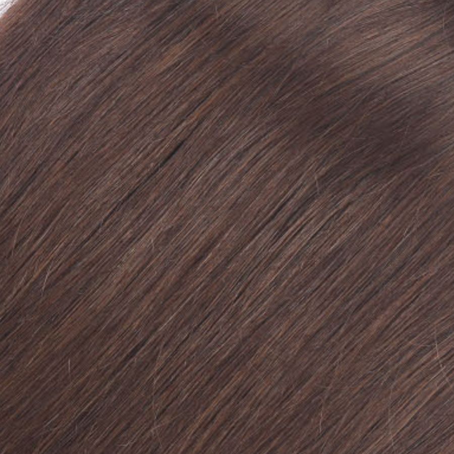 Extensiones de cabello con microcuentas en bucle, color marrón oscuro n.° 2, 20 gramos, 100 % cabello humano Remy real