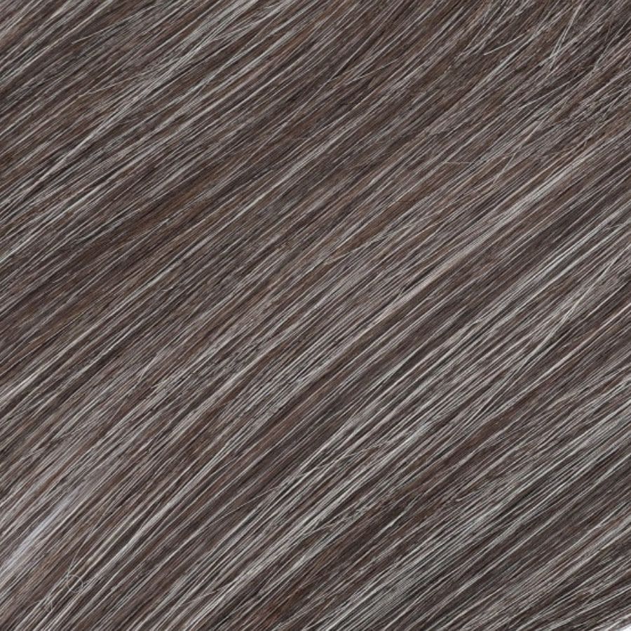 Extensiones de cabello con alambre invisible de color marrón oscuro gris n.° 230: cabello humano Remy 100 % real [ENVÍO EN 3 SEMANAS]