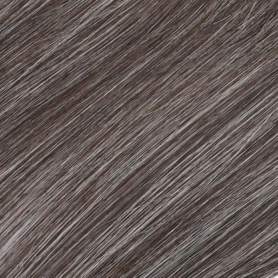 Dark Brown Gray #230 Volumizing 1-piece Clip-in Weft - 100% Real Remy ...