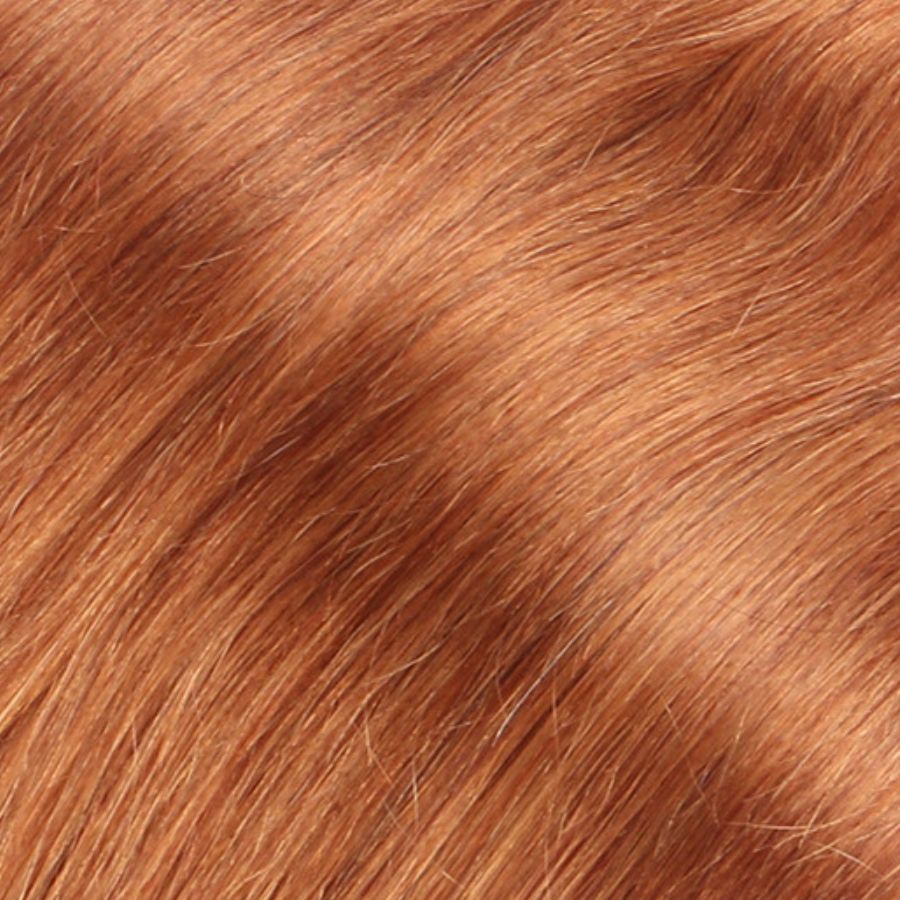 Trama con clip de una pieza para dar volumen Ginger #30: cabello humano Remy 100 % real