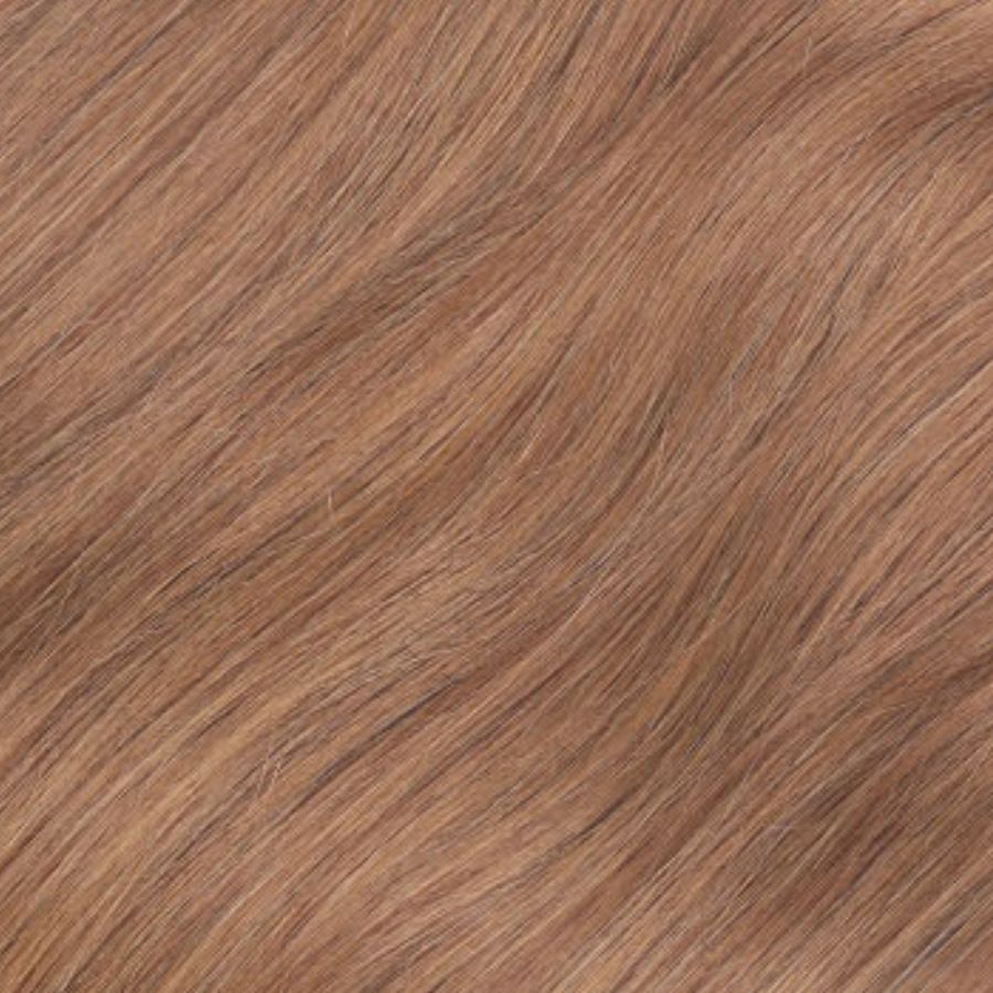 Light Brown #8 Invisible Wire Hair Extensions - 100% Real Remy Human Hair