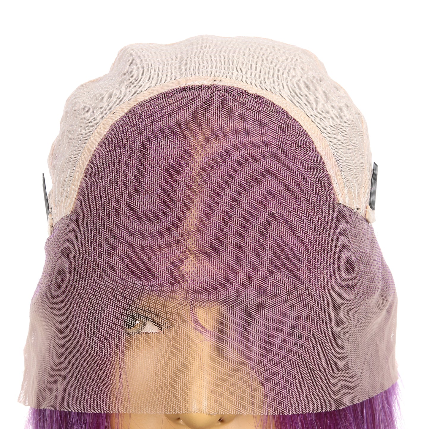 Perruque courte de cheveux humains Remy violet lilas de 10 pouces, coupe carrée Bob