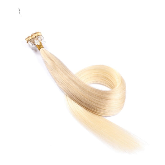 Extensions de cheveux micro-boucles blond cendré ombré, 20 grammes, 100 % vrais cheveux humains Remy