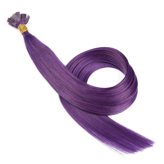 Extensions de pointes de kératine pré-collées Purple Fusion, 20 grammes, 100 % vrais cheveux humains Remy