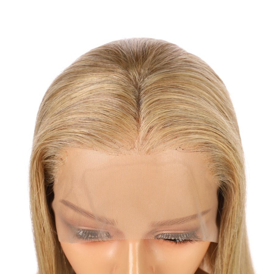 16 inch Strawberry Blonde Wig - Short Color #27 Remy Human Hair Wig 16 inches Strawberry Blonde