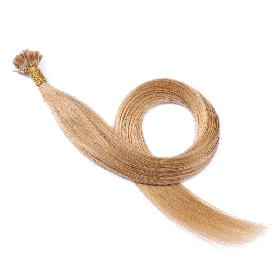 Extensions de pointes de kératine pré-collées Strawberry Blonde Fusion, 20 grammes, 100 % vrais cheveux humains Remy