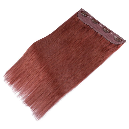 Dark Auburn Invisible Wire Hair Extensions - 100% Real Remy Human Hair