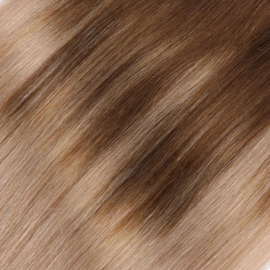 Extensiones de cabello con cola de caballo de color rubio degradado: cabello humano Remy 100 % real