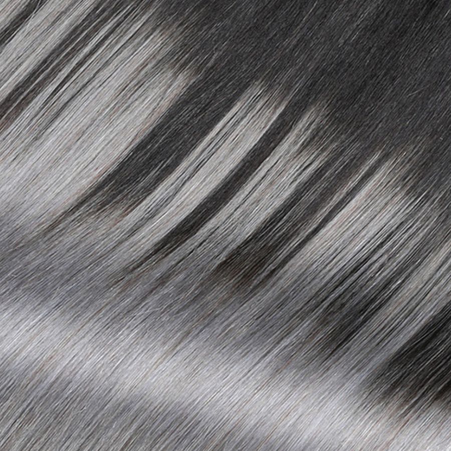 Ombre Gray Micro Loop Beads Hair Extensions, 20 grams, 100% Real Remy Human Hair