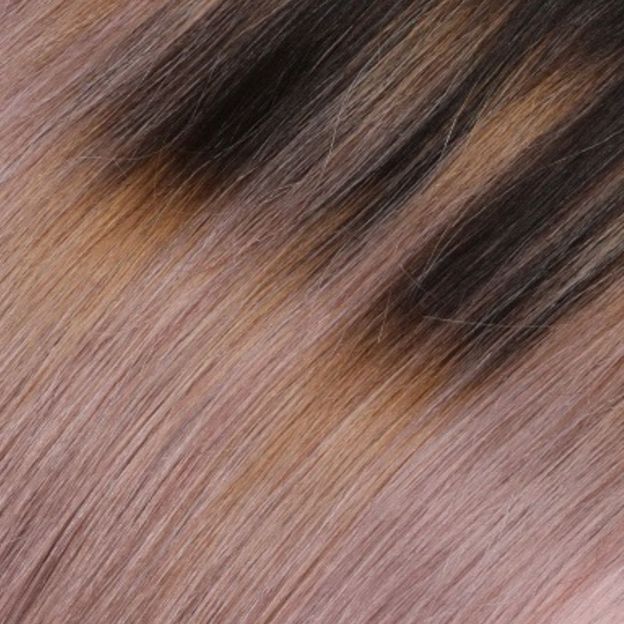 Extensiones con clip sin costuras en tonos pastel ombré: cabello humano Remy 100 % real