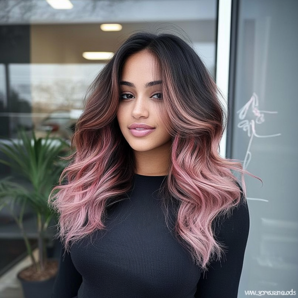 Extensiones con clip sin costuras en tonos pastel ombré: cabello humano Remy 100 % real