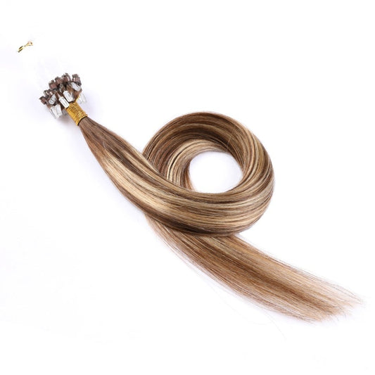 Extensions de cheveux ombrés Balayage Micro Loop Perles, 20 grammes, 100 % vrais cheveux humains Remy