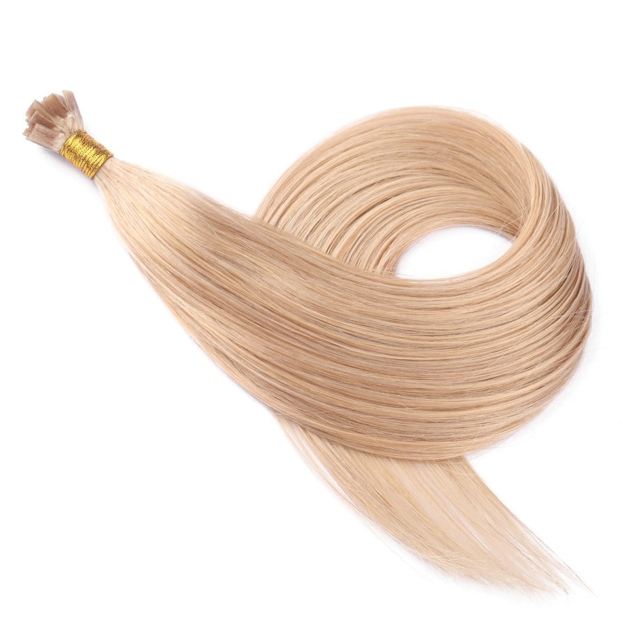 Sandy Blonde Fusion Extensions de pointes de kératine pré-collées, 20 grammes, 100 % vrais cheveux humains Remy