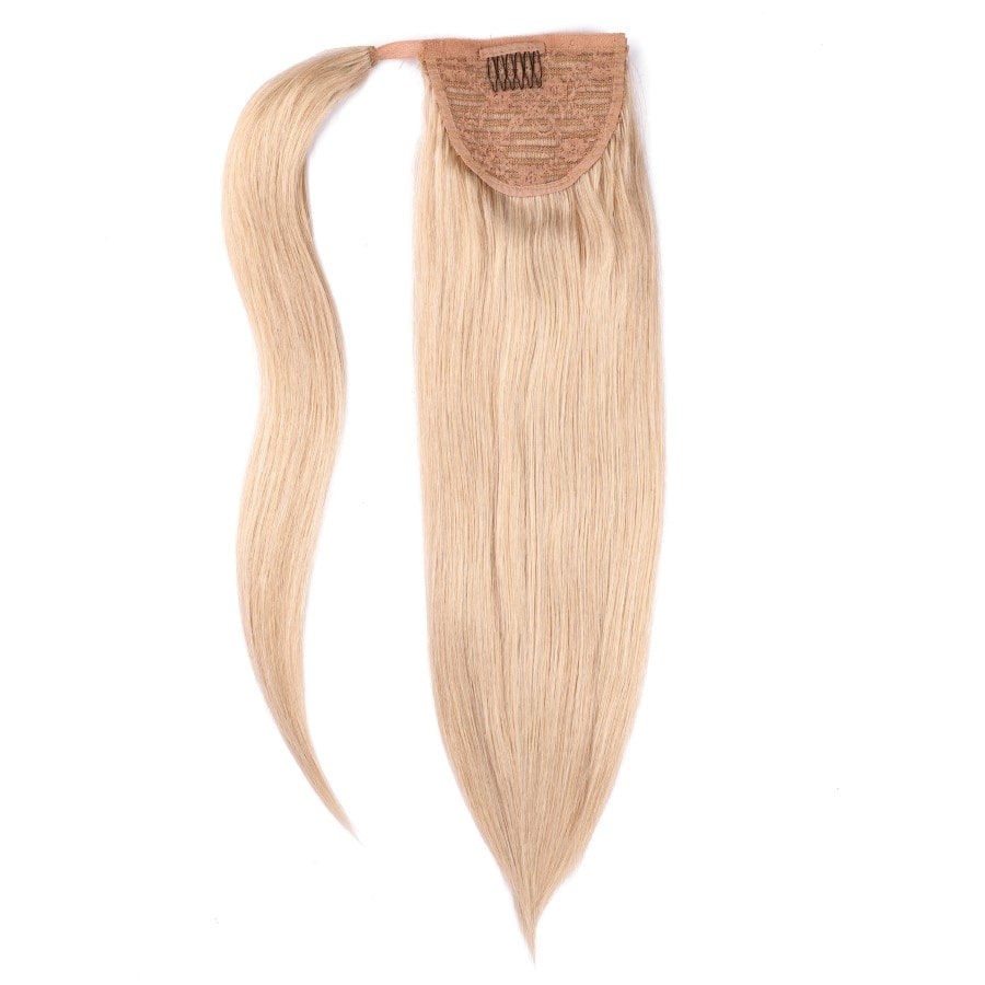 Extensions de cheveux queue de cheval blond sable - 100 % vrais cheveux humains Remy