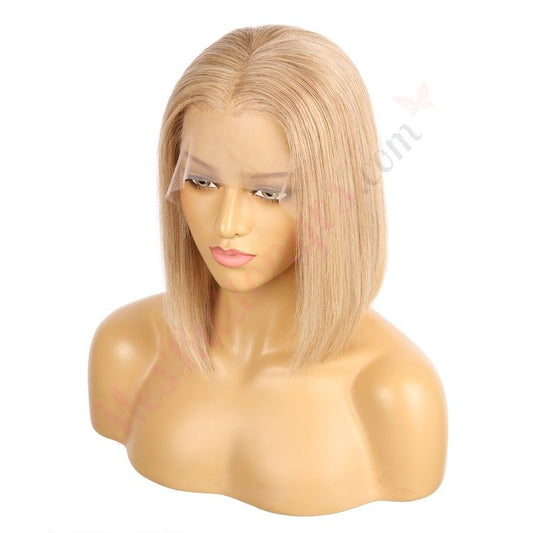 10" #27 - Perruque de cheveux humains Remy couleur courte #27 10 pouces blond fraise