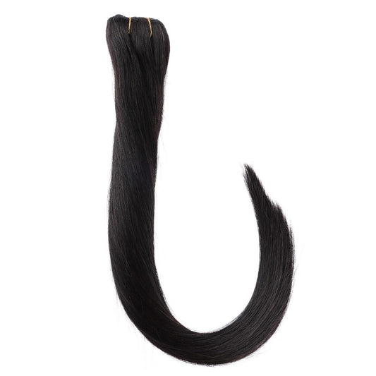 Trame à clipser 1 pièce volumisante noir/marron - 100 % vrais cheveux humains Remy