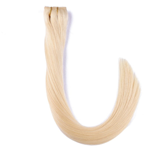 Bleach Blonde Volumizing 1-piece Clip-in Weft - 100% Real Remy Human Hair