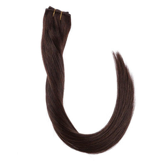 Trame à clipser 1 pièce volumisante marron foncé - 100 % vrais cheveux humains Remy