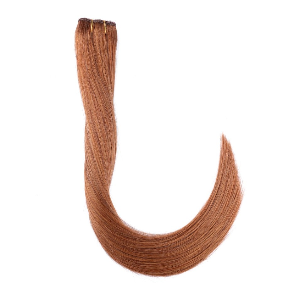Ginger Remy Ginger #30 Volumizing 1-piece Clip-in Weft - 100% Real Remy Human Hair ...