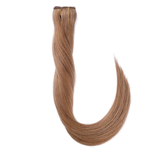 Trame à clipser 1 pièce volumisante marron clair - 100 % vrais cheveux humains Remy