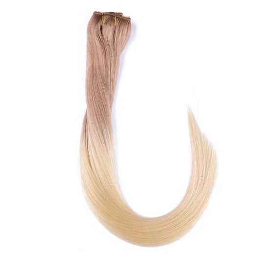 Trame à clipser 1 pièce volumisante blond cendré ombré - 100 % vrais cheveux humains Remy