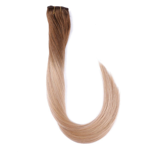 Trame à clipser 1 pièce volumisante blond ombré - 100 % vrais cheveux humains Remy