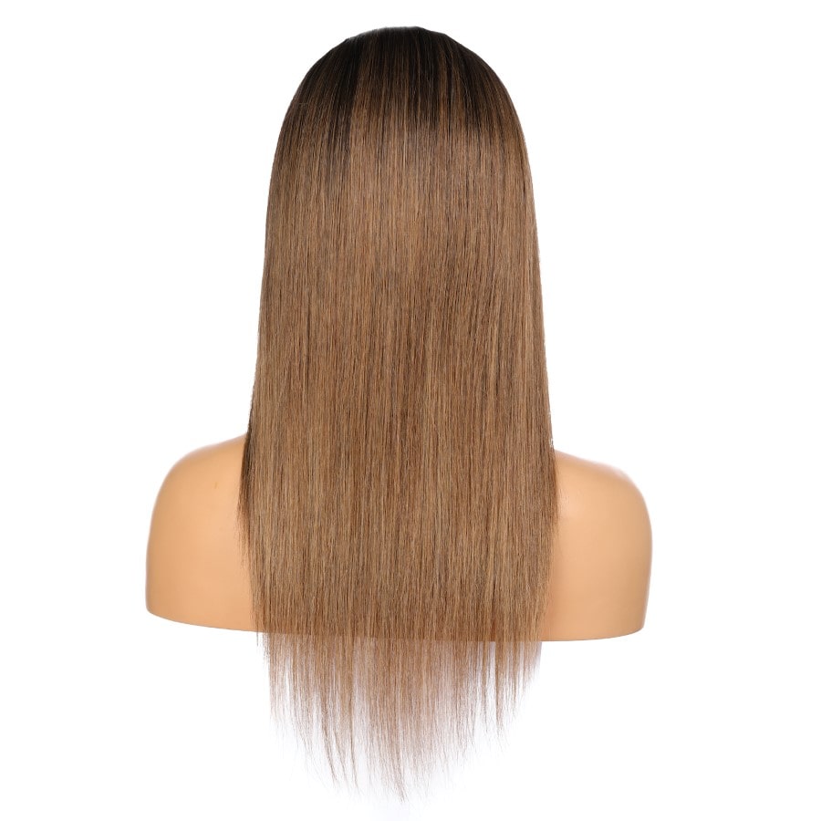 16" 1B / 4A - Perruque de cheveux humains Remy couleur courte # 1B / 4A 16 pouces brun ombré